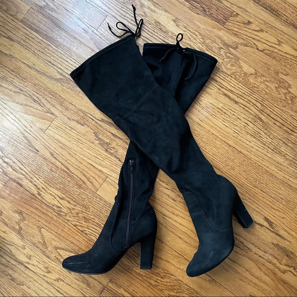 Black over the knee boots